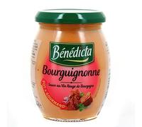 BENEDICTA - Sauce Bourguignonne Savoureuse, La saveur de la Bourgogne dans votre assiette, Pot 270g - Lot de 4