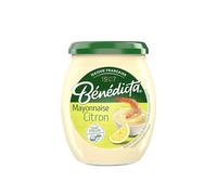BENEDICTA - Sauce Mayonnaise Citron - Œufs de Poules Élevées en Plein Air Origine France · Sans Conservateur · Idéale pour les Poissons et les Crudités - Le Pot de 255g - Le Lot De 4