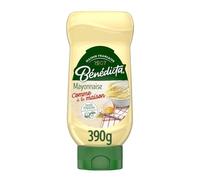 BENEDICTA - Sauce Mayonnaise Comme à la Maison - Sans Conservateur, Colorant ni Arôme · Une Mayonnaise Authentique Faite avec des Ingrédients Simples et Bons - Le Flacon de 390g - Le Lot De 4