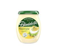 BENEDICTA - Sauce Mayonnaise Nature - Goût Fin et Délicat · Sans Conservateur et Sans Colorant Artificiel · Parfaite pour Crudités, Salades & Apéritifs - Le Pot de 255g - Le Lot De 4