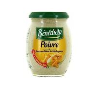 BENEDICTA - Sauce Poivre, Condiment Savoureux et Onctueux, 260g - Lot De 4