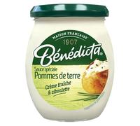 BENEDICTA - Sauce Spéciale Pommes de Terre Crème Fraîche et Ciboulette - Fabriquée en France · Idéale pour Accompagner Vos Recettes Maison - Le Pot de 260g - Le Lot De 4
