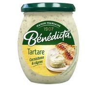 BÉNÉDICTA - Sauce Tartare aux Cornichons et Câpres - Mélange Croquant et Onctueux · Sublimera les Poissons, Viandes et Apéritifs · Fabriquée en France - Le Pot de 260g - Le Lot De 4