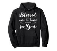 Bénédiction Pure dans Le cœur de Jésus béatitudes avec Verset de la Bible Sweat à Capuche