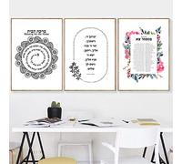 Bénédiction sacerdotale dans la Bible hébraïque verset toile peinture Art impression hébreu prière affiche mur photo décor à la maison 30x45cm-3 pièces sans cadre