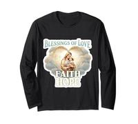 Bénédictions d'amour Foi Espoir Sainte Marie bébé Jésus Christ Manche Longue