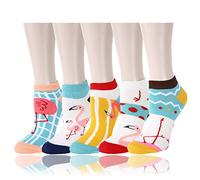 Benefeet Sox Chaussettes basses en coton pour filles et femmes Motif animal 3D - multicolore - Taille M