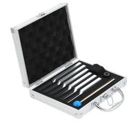 Benefischl Lot de 6 diapasons (UT 396 Hz, RE 417 Hz, MI 528 Hz, SOL 639 Hz, FA741HZ, LA 852 Hz) Argent avec marteau en bois et sac de rangement