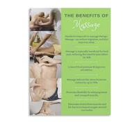 Benefits of Traditional Thai Massage Canvas Art Print Wall Decor for Bedroom Living Room Relaxation Therapy Wellness(Framed,08x12inch(20x30cm))