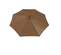 BenefitUSA Auvent de rechange pour parapluie de 3 m 8 baleines (auvent uniquement) (marron)