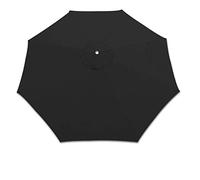 BenefitUSA Auvent de rechange pour parapluie de 3 m 8 baleines (auvent uniquement) (noir)