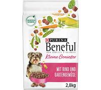 Beneful Kleine Genießer Lot de 4 boîtes de Nourriture sèche pour Chiens de Petite Race avec bœuf (4 x 2,8 kg)