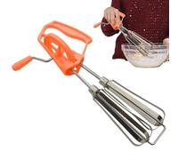 Bénégeur À Manivelle - Crank À La Main Whip En Acier Inoxydable Fouet Avec 2 Têtes De Mélange, Outil De Cuisson De Cuisine Gigantesque | Batteur D'oeufs Manuel, Mélangeur De Lave-vaisselle