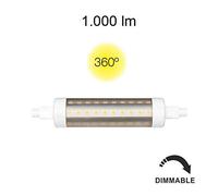 BENEITO FAURE Lampe LED LINEAL Tubular R7s 118 mm 9 W 220/240 V 360 º 3000 K Lumière chaude