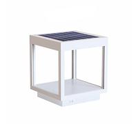 Beneito Faure Visor Lanterne Extérieure Solaire IP65 - Lampe de Table LED en Aluminium à Énergie Solaire avec Panneau Intégré 3.5W 120° flux lumineux de 460 lumen (Blanc)