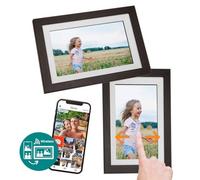Benel Photo Frameo cadre photo numérique WiFi marron 10.1 pouces avec écran tactile IPS HD