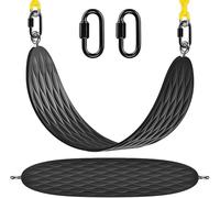 BeneLabe Balancoire Extérieur, Siège Balançoire Arbre Interieur Plastique Souple Bebe Balancoire avec Chaîne Métal Ajustable de 180cm pour Ans Bébé/Enfant/Adulte/Adolescent, Forme U “ Noire/227kg