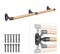 BeneLabel 170cm Barre Ballet Réglable Barre Danse Classique Murale Bois | Φ4cm Hêtre,5 Hauteurs Réglables,Fille Ballerine Femme Enfant Adulte,Studios Danse Pilates Yoga Maison Appartement,159KG