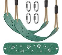BeneLabel 2pcs Balancoire Extérieur, Siège Balançoire Arbre Interieur Plastique Souple Balancoire avec Réglable Corde 130-200cm Mousqueton Pour 1-3Ans Bébé/Enfant/Adulte/Adolescent, Fleur d'Vert/272kg