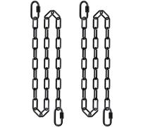BeneLabel 2pcs Chaînes pour Balançoire, 165cm Chaîne de Chaise Chaîne suspension Acier avec M7 Mousquetons Kit d'extension sac de Frappe pour Sac Sable avec Poignée Souple, Diamètre 6mm, 1000lb/Argent