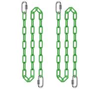 BeneLabel 2pcs Chaînes pour Balançoire, 200cm Chaîne de Chaise Chaîne Suspension Acier avec Mousquetons Chainette Suspension pour Sacs de Frappe Chaise Suspendue Exterieur, 5mm Diamètre, 1000lbs/Vert