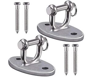 BeneLabel 2pcs MatéRiel de Suspension pour Hamac, Pivotant kit D'Accrochage au Plafond avec Boucle de SéCurité pour Le Bois Corde de Yoga/Cerceau AéRien/Sac de Frappe Kit de Suspension, 2800lbs