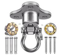 BeneLabel 360 Crochet de BalançOire, Kit de Montage en Bois/Béton, Support Triangulaire Pivotant Matériel de Roulement pour Chaise de Jeux Extérieure Corde de Yoga Sacs de Frappe, 900lbs，