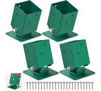 BeneLabel 4pcs Raccord Pied Balançoire, Fixation Balançoire Jardin Pivotant 360 Connecteur Balançoires Kit Quincaillerie Aire Jeux Poteaux Kit Fixation pour Support Bois Métal pour Pied Jambe 95x95mm