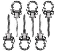 BeneLabel 6pcs Crochet de BalançOire, 13cm Vis Hamac Cintre de BalançOire kit de Fixation Pivotant pour Chaise de Jeux D'ExtéRieur, Corde de Yoga, Sac de Frappe, Sac de Sable, Jusqu’à 1800lb
