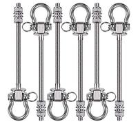 BeneLabel 6pcs Crochet de Balançoire, 21cm Accroche de Hamac Fixation Fauteuil Suspendu de 180 Pivot Ensemble Plafond Poutre Chaise de Yoga Sac de Frappe Materiel de Suspension, 1800lbs