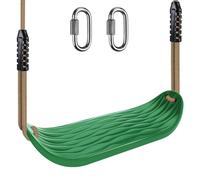 BeneLabel Balancoire Extérieur, Siège Balançoire Arbre Interieur Plastique Dur Balancoire avec Réglable Corde 130-200cm Mousqueton Pour Ans Bébé/Enfant/Adulte/Adolescent, Ondulations l'eau Verte/113kg