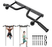 BeneLabel Barre de Traction, Pull Up Bar Barre Traction Murale, Equipement Traction pour Salle Gym à Domicile pour Adultes/Adolescents avec Mousqueton et Matériel, Poignée Ergonomique Multiple/440lbs