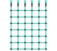 BeneLabel Filet Escalade Enfant 196x125cm Filets Aire Jeux Exterieur/Vert | Ninja Slackline Obstacles Parcous Set,Enfant Adolescents,DIY,Nylon 15mm Résistant