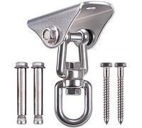 BeneLabel Fixation Balancoire Plafond, Crochet Plafond Lourds Acier Inoxydable pour Bois/béton Vis Pivotante 360 Quincaillerie pour Aire Jeux ExtéRieur Chaise Yoga Corde Sacs Frappe, Jusqu’à 1600lb