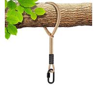 BeneLabel Hamac Arbre Balançoire Sangle Suspendue avec Mousqueton, 1.5M Suspension Corde Polyester pour Arbre Extérieur Chaise Jeux Accessoires, Jusqu'à 2500lbs, 10mm Diamètre, Naturel