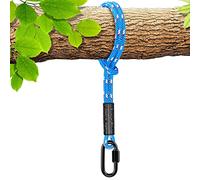 BeneLabel Hamac Arbre Balançoire Sangle Suspendue avec Mousqueton, 3M Suspension Corde Polyester pour Arbre Extérieur Chaise Jeux Accessoires, Jusqu'à 2500lbs, 10mm Diamètre, Bleu