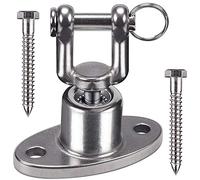 BeneLabel MatéRiel de Suspension pour Hamac, 360 Pivotant Kit D'Accrochage au Plafond Support de Montage avec Boucle de Sécurité Quincaillerie pour Bois Corde Yoga/Cerceau Aérien/Sac Frappe, 1200lbs