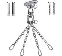 BeneLabel MatéRiel de Suspension pour Hamac, 360 Pivotant kit D'Accrochage au Plafond Support Montage avec Boucle SéCurité Quincaillerie pour Corde Yoga/Cerceau AéRien/Sac Frappe, pour Bois/1200lbs