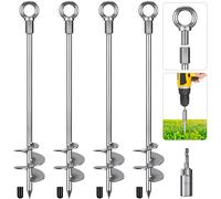 BeneLabel Piquets d'Ancrage 76cm Sardines Fixation 4 Kit Ancrage Balancoire