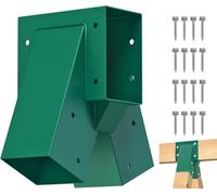 BeneLabel Raccord de Balançoire Fixation Balançoires Jardin 90 Degrés Milieu Connecteur pour Balançoire Kit Quincaillerie pour Aire Jeux Poteaux Bois Triangles Acier pour Poutre 143x95mm&Pied 95x95mm