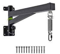 BeneLabel Support de Sac de Frappe, Fixation Murale Suspendu pour Sac de Boxe Crochet Pivotant à Roulement Silencieux avec Ressort M5 pour Gymnastique Intérieure et Extérieure, 400lbs/61 Longueur