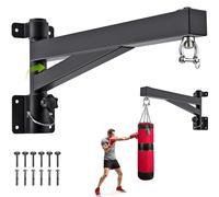 BeneLabel Support de Sac de Frappe, Fixation Murale Suspendu pour Sac de Boxe Crochet Pivotant à Roulement Silencieux pour Gymnastique Intérieure et Extérieure, 800lbs Capacité / 61cm Longueur