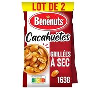 BÉNÉNUTS | Cacahuètes Grillées À Sec Offre Spéciale Lot De 2 Soit 326G | Lot De (4) | livraison offerte