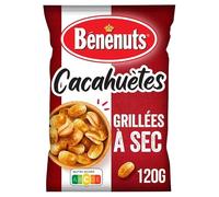BENENUTS - Cacahuètes Grillées À Sec - Sachet de 120g pour une dégustation XXL de saveurs intenses - Le Lot De 4
