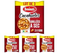 Benenuts CACAHUETES GRILLEES ÀSEC 3x100G (Lot de 4)