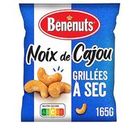 BÉNÉNUTS - Noix De Cajou Grillées À Sec, Salées Naturelles 165G - Lot De 3