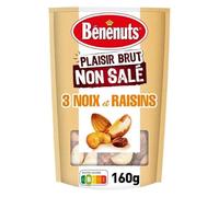 BENENUTS PLAISIR BRUT | 3 Noix & Raisins 160G | Lot De (4) | livraison offerte
