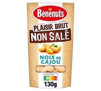 BENENUTS - Plaisir Brut de Noix de Cajou Naturelles - 130G - Snack Sain pour l'Apéritif ou en Déplacement - Non Salé pour une Saveur Authentique - Lot De 3 - Vendu Par Lot