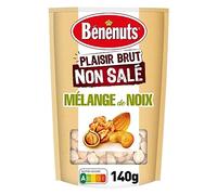 BENENUTS Plaisir Brut Mélange de Noix Non Salées : Amandes, Noix, Cajous, Noisettes 140g