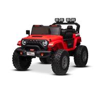 Voiture électrique Beneo Motors OFFRIDE 4x4² Deux Places 12V, Rouge, Lecteur MP3 avec entrée USB/AUX, Transmission 4x4, Batterie au Lithium, Grosses Roues EVA avec Suspension aux Roues arrière